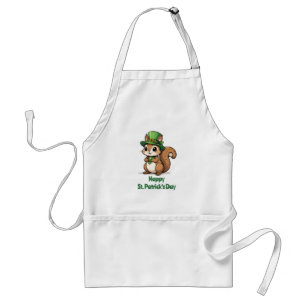 Tablier Joli écureuil de la Saint Patrick avec Casquette v