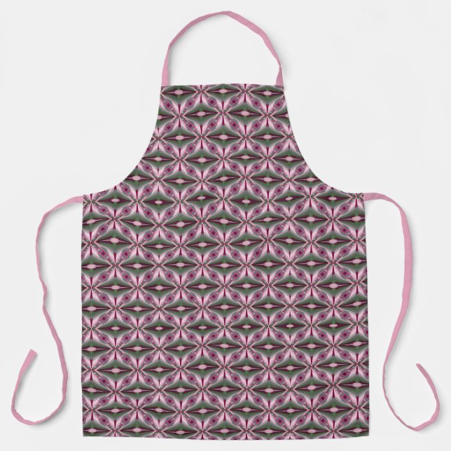Tablier Joli en rose et vert avec blocs de couleur étirés (Recto)