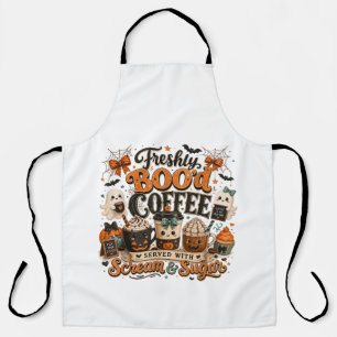 Tablier Joli Fantôme Amoureux du Café Halloween Épouvantab