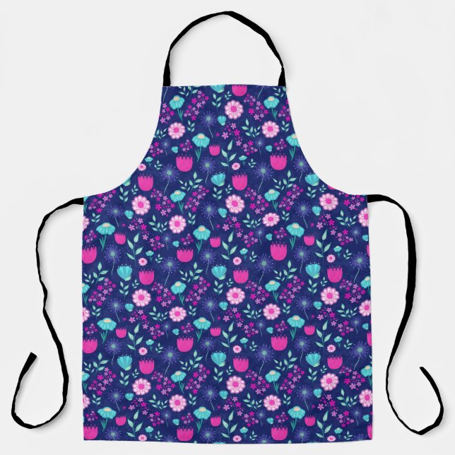 Tablier Joli fond à motif floral (Recto)