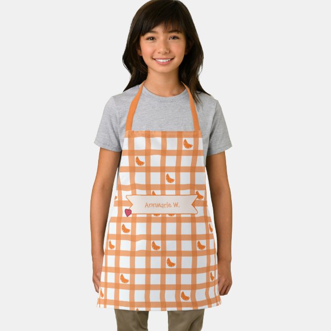 Tablier Joli Gingham Orange (Insitu)