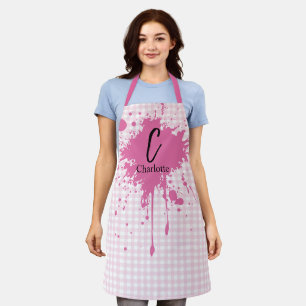Tablier Joli Gingham Rose Pastel