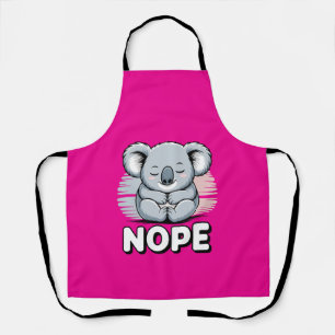 Tablier Joli koala endormi “Non” Dessin animé drôle