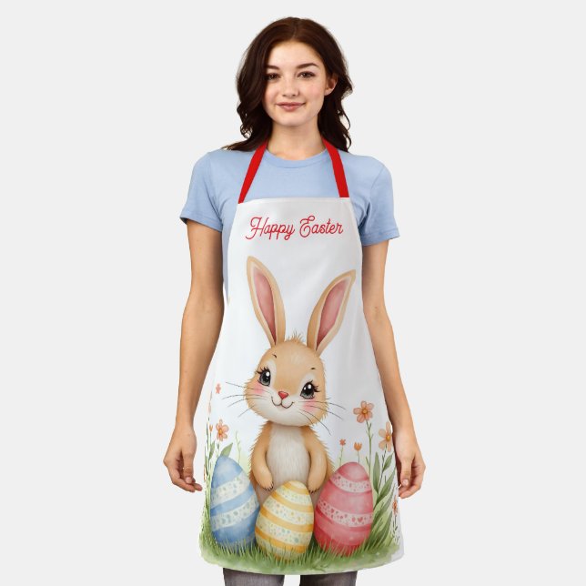 Tablier Joli Lapin de Pâques Beau Collection Populaire (Porté)