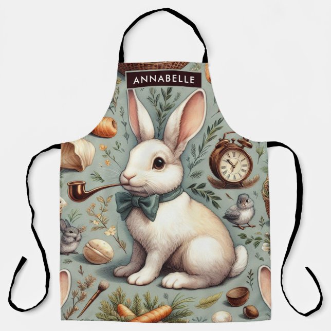 Tablier Joli lapin Vintage (Recto)