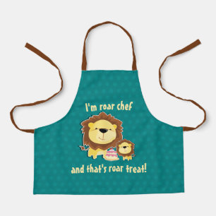 Tablier Joli Lion Et Baby Cub Anniversaire de enfant