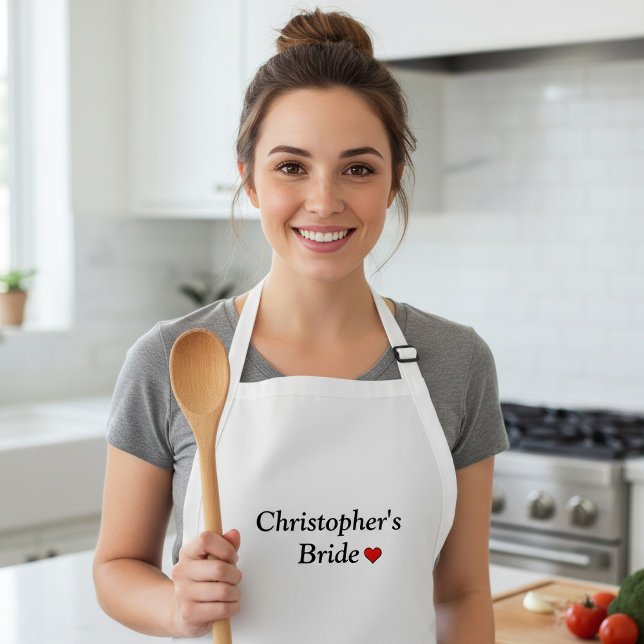 Tablier Joli Mariage Personnalisé de la Mariée (Créateur téléchargé)