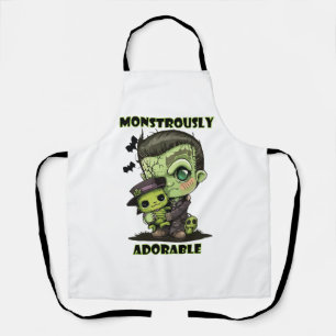 Tablier Joli monstre de Frankenstein avec peluche
