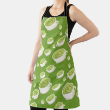 Joli motif de latte au matcha pour amoureux
