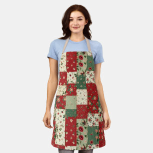 Tablier Joli motif de Noël inspiré des années passées