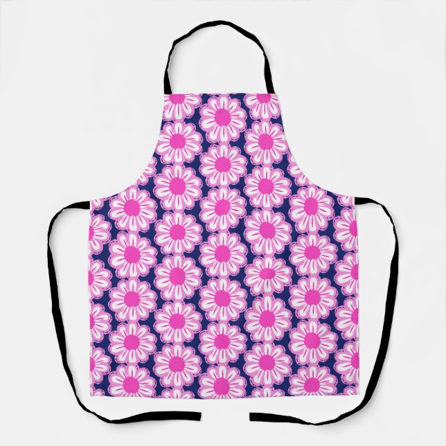 Tablier Joli motif floral de fond (Recto)