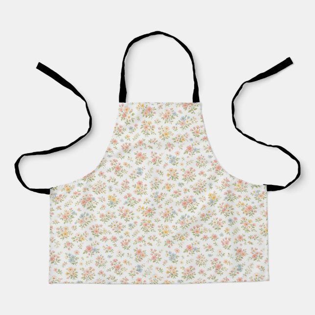 Tablier Joli motif floral discret sans couture (Recto)