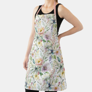 Tablier Joli motif floral pastel
