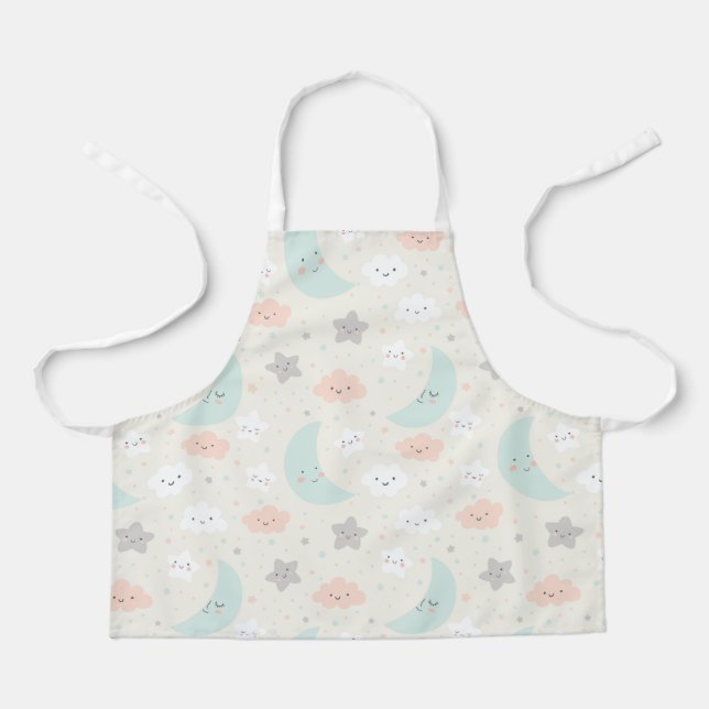 Tablier Joli Motif Pastel Sky souriant (Recto)