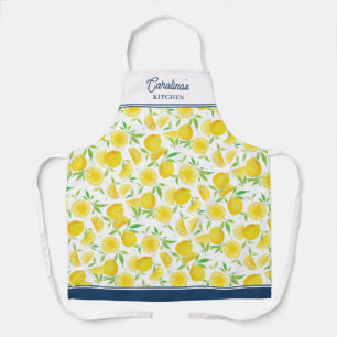 Tablier Joli Nom Citron Aquarelle