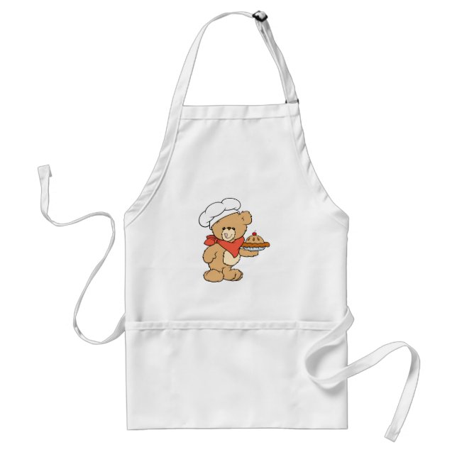 Tablier Joli ours boulanger chef (Devant)