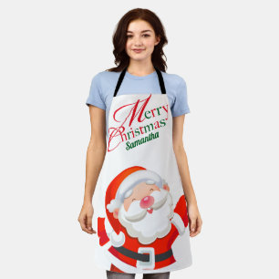 Tablier Joli Père Noël Moderne Dessin Animé Joyeux Noël
