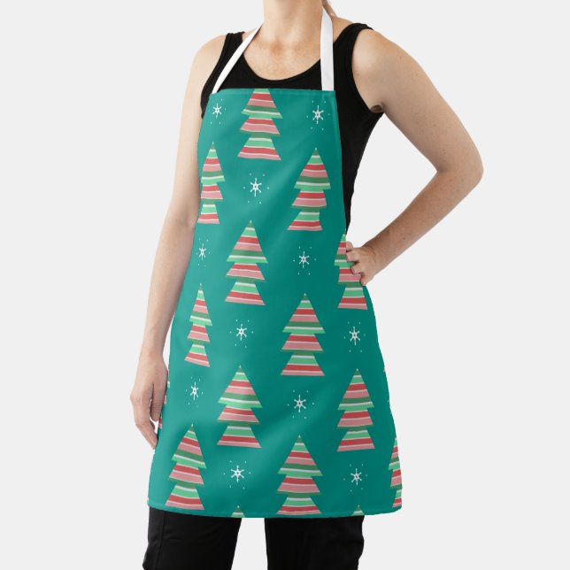 Tablier Joli sapin de Noël flocon de neige Noël (Insitu)