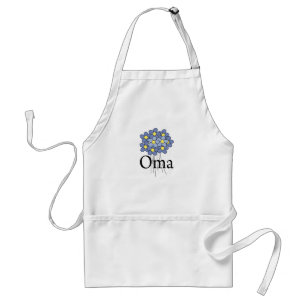 Tablier Joli T-shirt Oma Fleur Bleue
