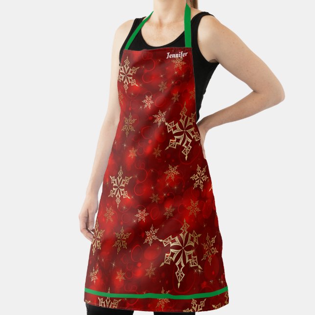 Tablier Jolie Auberges de vacances de Noël Apron Nom perso (Insitu)