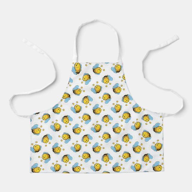Tablier Jolie bumble motif blanc (Recto)