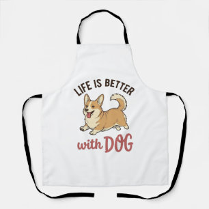 Tablier Jolie conception de la vie de chien Corgi est meil