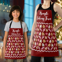 Jolie équipe de pâtisserie de Noël motif pain d'ép