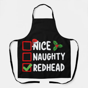 Tablier Jolie Famille Roux Coquins Liste de Noël Assortie