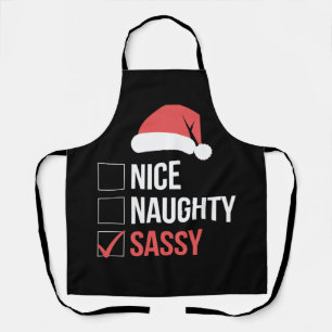 Tablier Jolie liste de Noël méchante et impertinente 