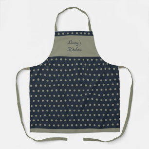 Tablier Jolie Polka Dot Dusty Sage et Black Apron