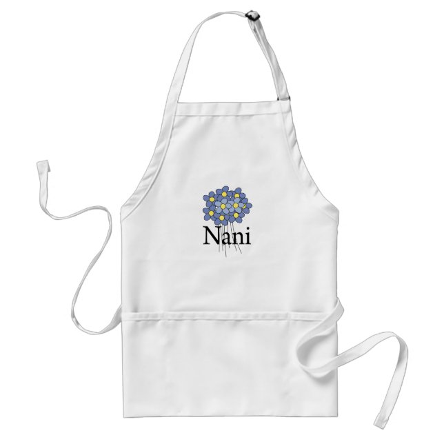 Tablier Jolie T-shirt Fleur Bleue Nani (Devant)