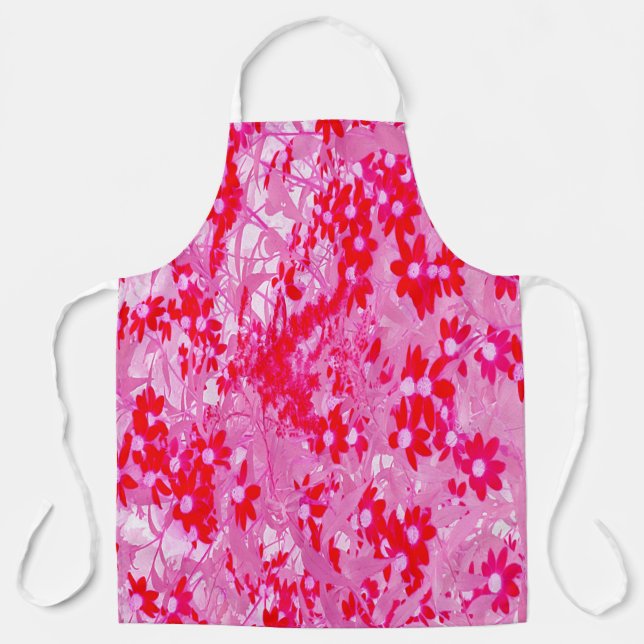 Tablier Jolies Fleurs Rouges (Recto)