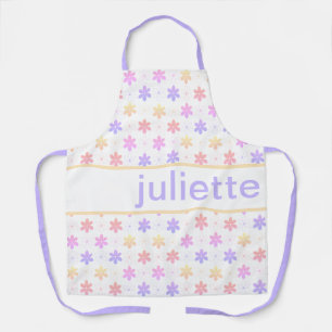 TABLIER JOLIMENT PURPLE ROSE JAUNE PETIT MOTIF FLEURIER