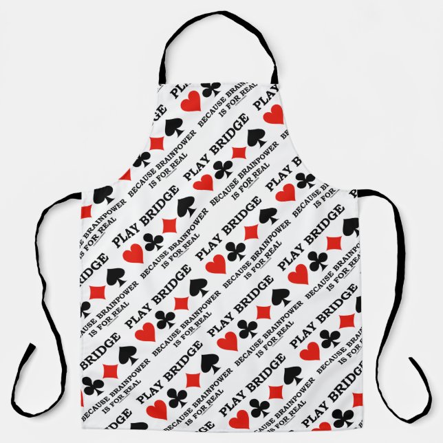 Tablier Jouer À Bridge Parce Que La Puissance Du Cerveau E (Recto)