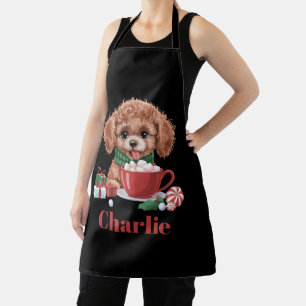 Tablier Jouet Caniche Personnalisé Noël Amoureux des Chien