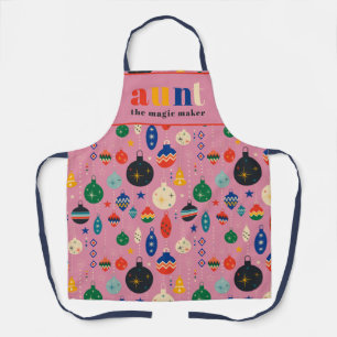 Tablier Jouets d'arbre rétro Ornements Tante Noël Cuisine