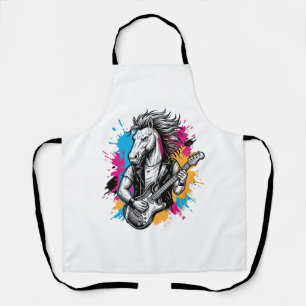 Tablier Joueur de guitare à cheval T-Shirt vintage gravure