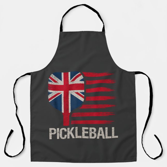 Tablier Joueur de Pickleball Paddle Drapeau Royaume-Uni  (Recto)
