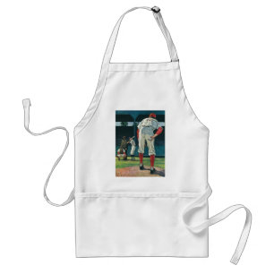 Tablier Joueurs de baseball vintage sur le monticule