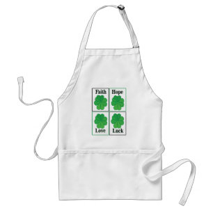Tablier Jour de la Saint Patrick de trèfle à quatre feuill