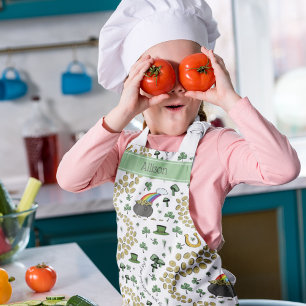 Tablier Jour de la Saint Patrick Lucky Green Shamrocks Rai