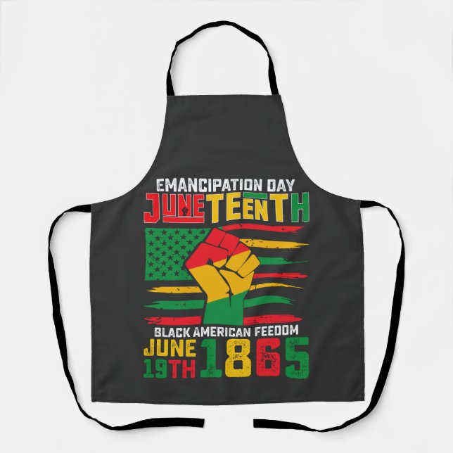 Tablier Jour de l'émancipation de Juneteenth Liberté des N (Recto)