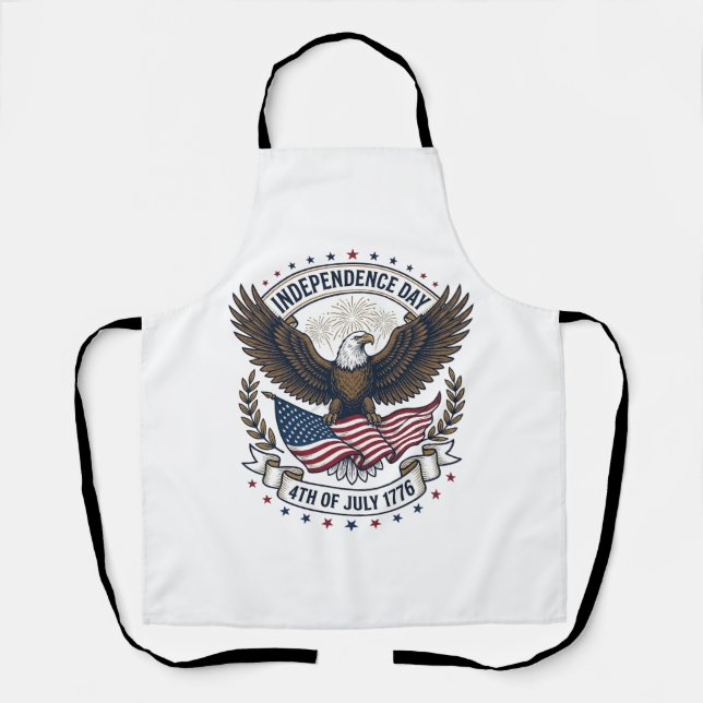 Tablier Jour de l'Indépendance Aigle Drapeau Vintage Chemi (Recto)