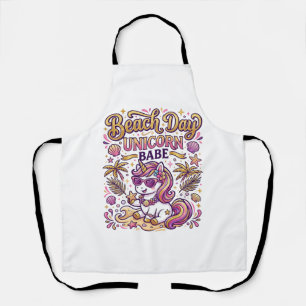 Tablier Jour de plage licorne bébé licorne stylé Zazzle De