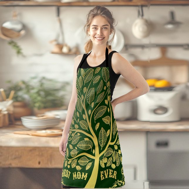 Tablier Jour des Mères Gold Tree of Life Best Mom Ever Che (Mother's Day Gold Tree Of Life Best Mom Ever Chef Apron)