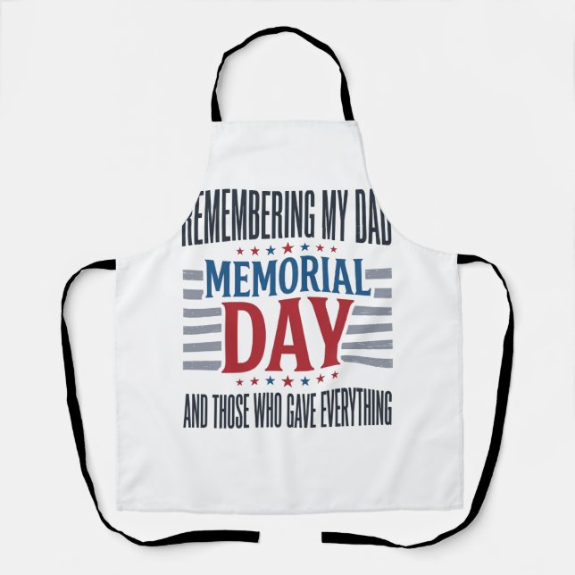 Tablier Jour du Souvenir Papa Tribut Patriotique (Recto)