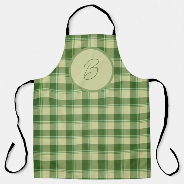 Tablier Journée de la Saint Patrick à Plaid Vert (Recto)