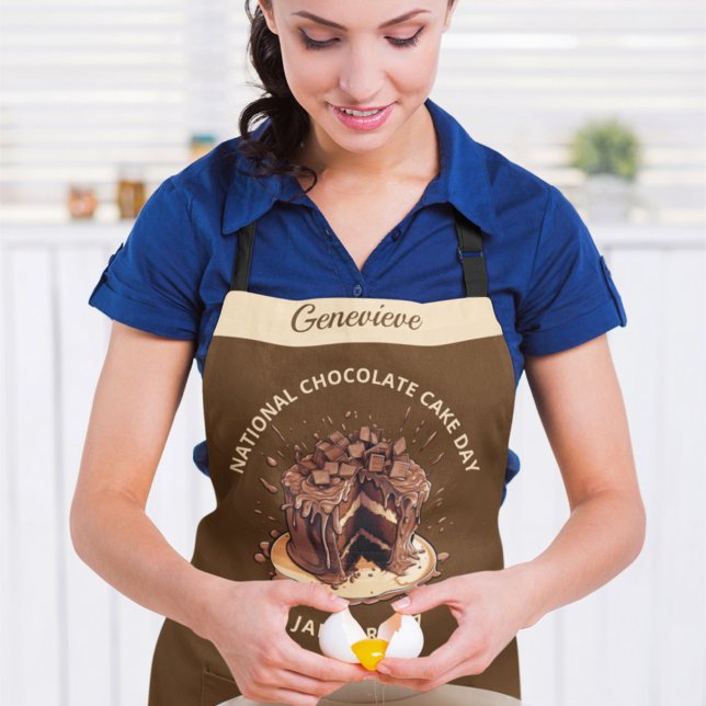 Tablier Journée nationale décadente du gâteau au chocolat (Créateur téléchargé)