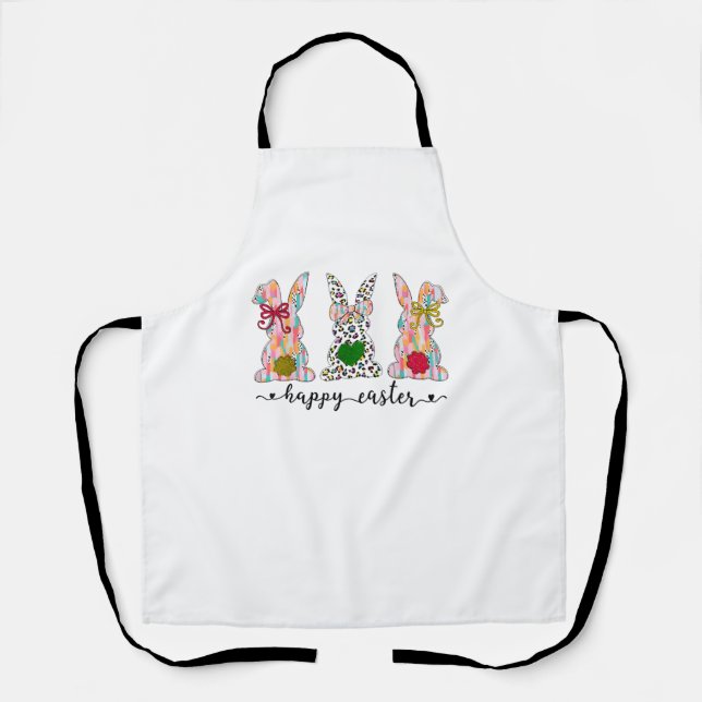 Tablier Joyeuse coquette de Pâques lapin de Pâques avec la (Recto)