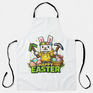 Tablier Joyeuse fête de Pâques Lapin Œuf Joueur Vidéo